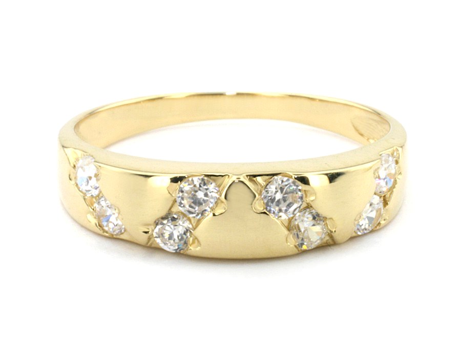 Złoty pierścionek z brylantami - 2914_br — zdjęcie 3