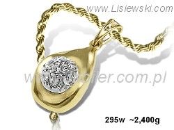 Złota Zawieszka Wisiorek złoty z cyrkoniami próba 585 - 295w - 1