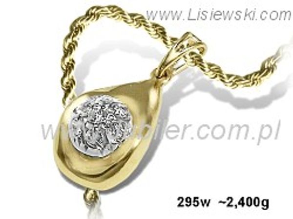 Złota Zawieszka Wisiorek złoty z cyrkoniami próba 585 — 295w