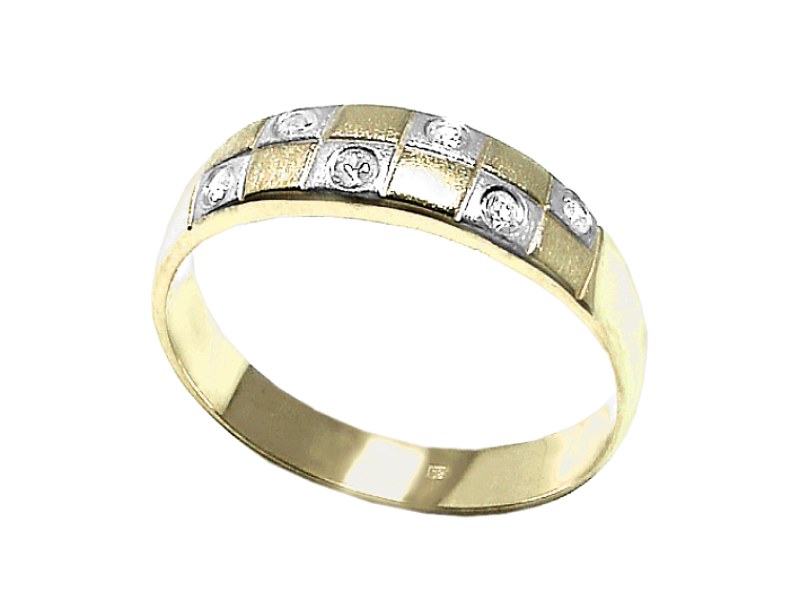 Złoty pierścionek z brylantami - 2967_br