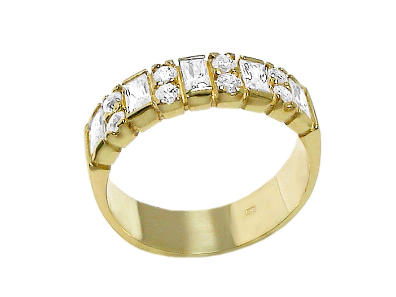 Złoty pierścionek z cyrkoniami - 2975
