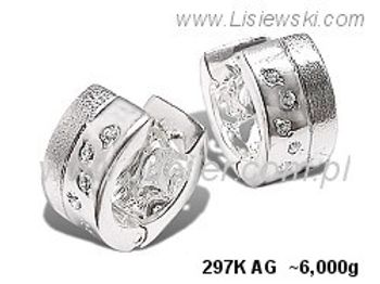 Kolczyki srebrne z cyrkoniami biżuteria srebrna 925 - 297kag - 1