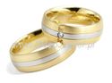 Obrączki ślubne obrączki z brylantem złote żółte złoto 585 — 2981310o