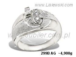 Pierścionek srebrny z cyrkoniami biżuteria srebrna - 299bag