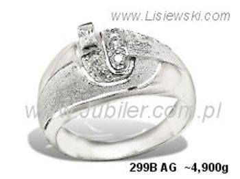 Pierścionek srebrny z cyrkoniami biżuteria srebrna - 299bag - 1