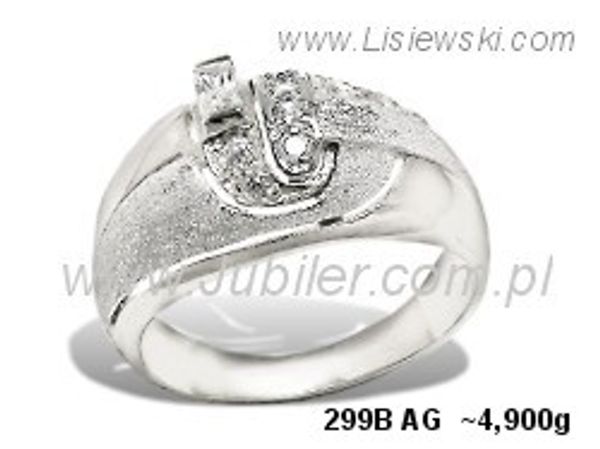 Pierścionek srebrny z cyrkoniami biżuteria srebrna próby 925 - 299bag
