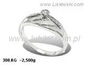 Pierścionek srebrny z cyrkoniami biżuteria srebrna - 308ag