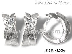 Kolczyki srebrne z cyrkoniami biżuteria srebrna 925 - 339k - 1