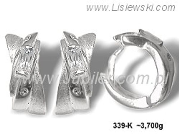 Kolczyki srebrne z cyrkoniami biżuteria srebrna próby 925 - 339k