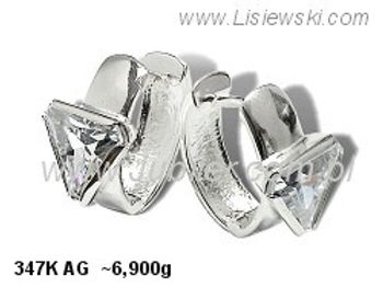 Kolczyki srebrne z cyrkoniami biżuteria srebrna 925 - 347kag - 1