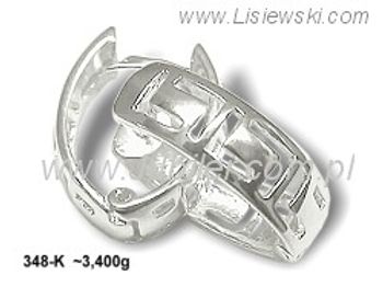 Kolczyki srebrne cyrkonie biżuteria srebro 925 - 348kag - 1