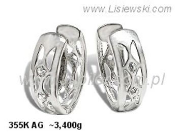 Kolczyki srebrne cyrkonie biżuteria srebro 925 - 355kag - 1
