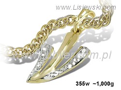 Złoty wisiorek zawieszka żółte złoto próby 585 - 355w - 1