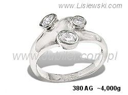 Pierścionek srebrny z cyrkoniami biżuteria srebrna - 380ag