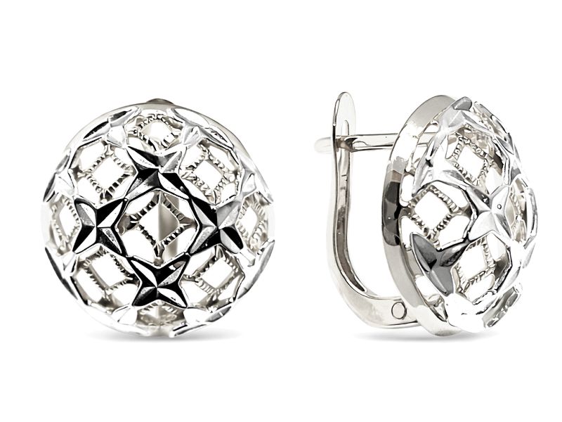 Kolczyki srebrne z cyrkoniami - 382kag