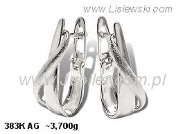 Kolczyki srebrne cyrkonie biżuteria srebro 925 - 383kag - 1