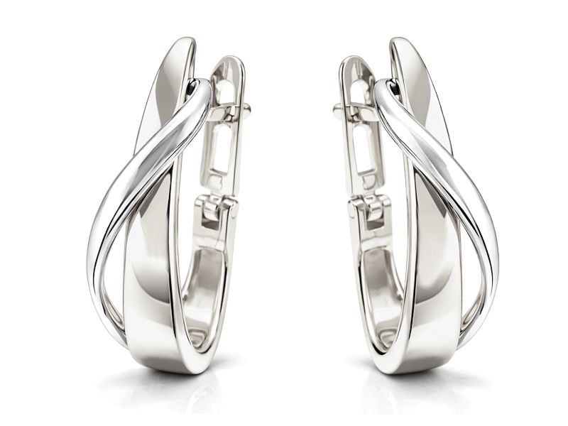 Kolczyki srebrne z cyrkoniami - 383kag