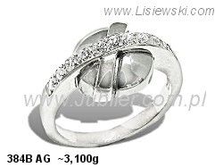 Pierścionek srebrny z cyrkoniami biżuteria srebrna - 384bag