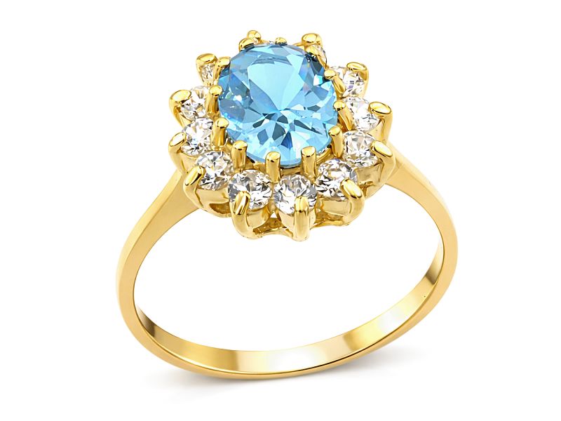 Złoty pierścionek z cyrkoniami - 39n_