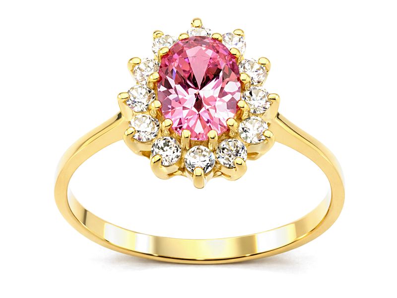 Złoty pierścionek z cyrkoniami - 39r_p