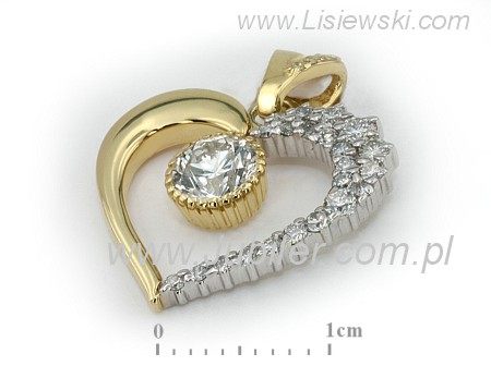 Złoty wisiorek z brylantami - 40003w_SI_H — zdjęcie 3