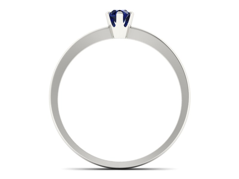 Złoty pierścionek z szafirem - 40004bsz — zdjęcie 2