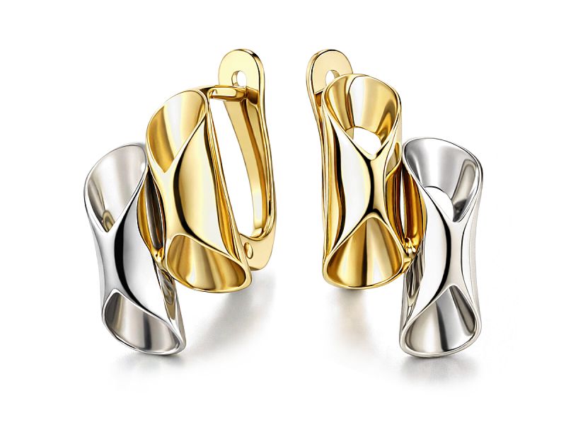 Złote kolczyki żółte złoto - 437b