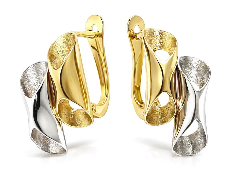 Złote kolczyki żółte złoto - 437k