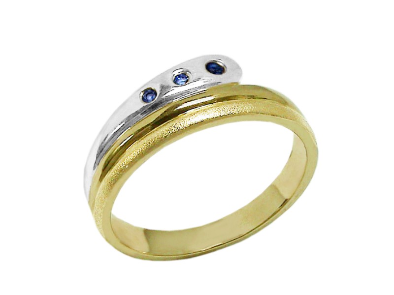Złoty pierścionek ze spinelami - 439