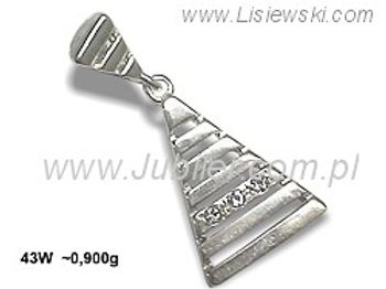 Wisiorek srebrny z cyrkoniami biżuteria srebrna 925 - 43w - 1