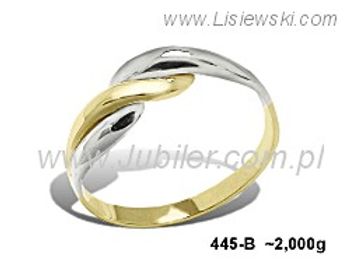 Złoty pierścionek próba 14K - 445b - 1