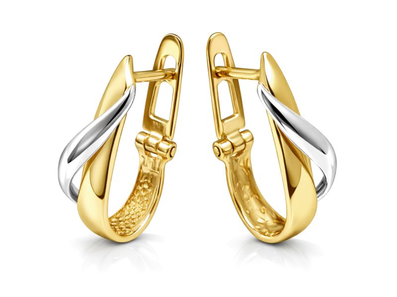 Złote kolczyki żółte złoto - 467k