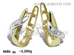 Kolczyki z brylantami z żółtego i białego złota - 468k_br — zdjęcie 2