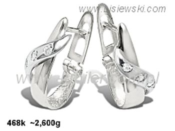 Kolczyki srebrne cyrkonie biżuteria srebro 925 - 468kag - 1