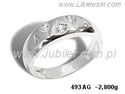 Pierścionek srebrny z cyrkoniami biżuteria srebrna - 493ag