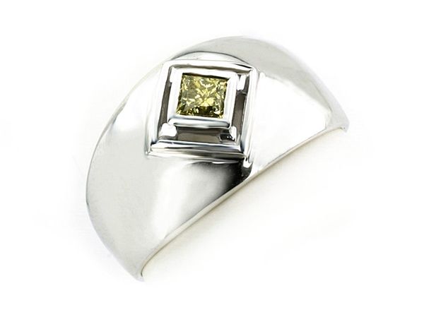 Pierścionek z zielonym diamentem białe złoto - 4k_7710_5_3_p