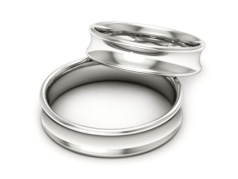 Obrączki białe złoto obrączki klasyczne - 50145221b — zdjęcie 2