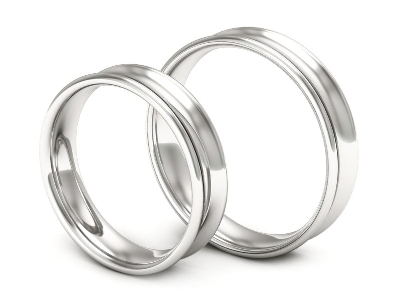 Obrączki białe złoto obrączki klasyczne - 50145221b — zdjęcie 3