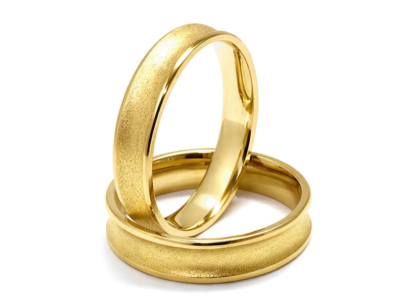 Obrączki ślubne żółte złoto obrączki klasyczne - 50150221_z — zdjęcie 3