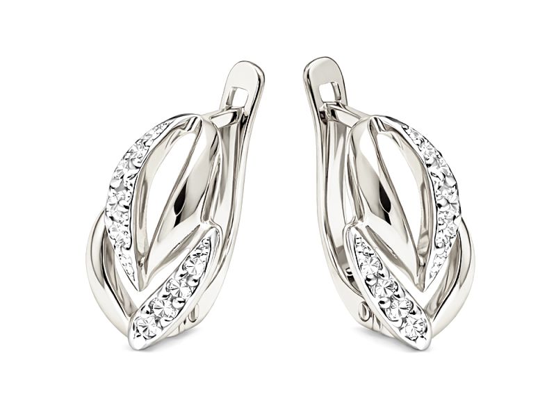 Kolczyki srebrne z cyrkoniami - 506ag