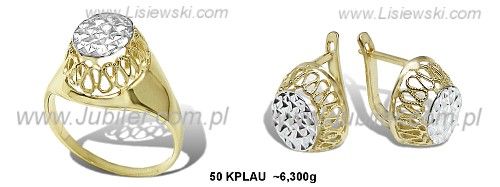 Komplet biżuterii żółtego złota - 50kplau