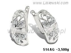 Kolczyki srebrne z cyrkoniami biżuteria srebrna 925 - 514ag