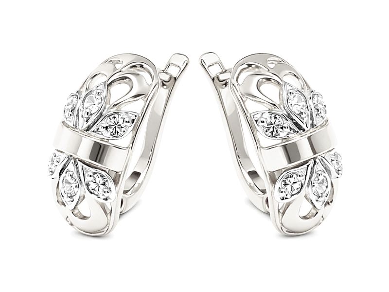 Kolczyki srebrne z cyrkoniami - 514ag