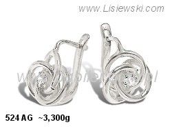 Kolczyki srebrne z cyrkoniami biżuteria srebrna 925 - 524ag - 1