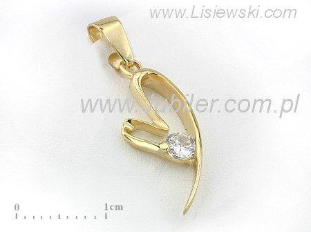 Wisiorek zawieszka z brylantem żółte złoto - 528w_br_SI_H