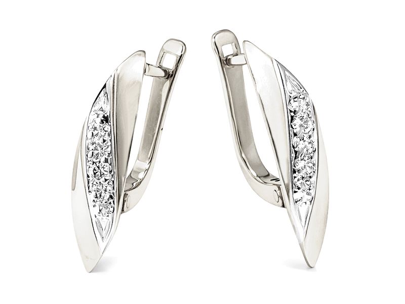 Kolczyki srebrne z cyrkoniami - 531ag