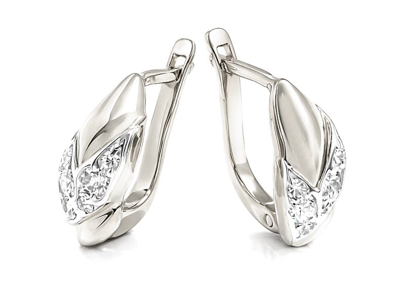 Kolczyki srebrne z cyrkoniami - 536ag