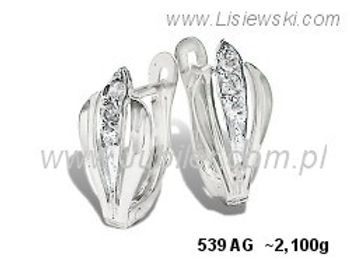 Kolczyki srebrne z cyrkoniami biżuteria srebrna 925 - 539ag - 1