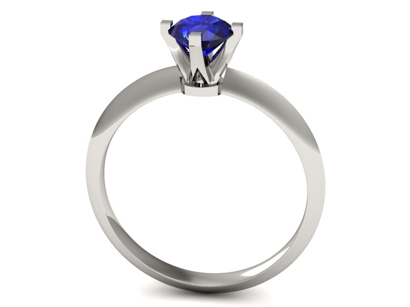 Złoty pierścionek z szafirem białe złoto - 541bbszc — zdjęcie 3