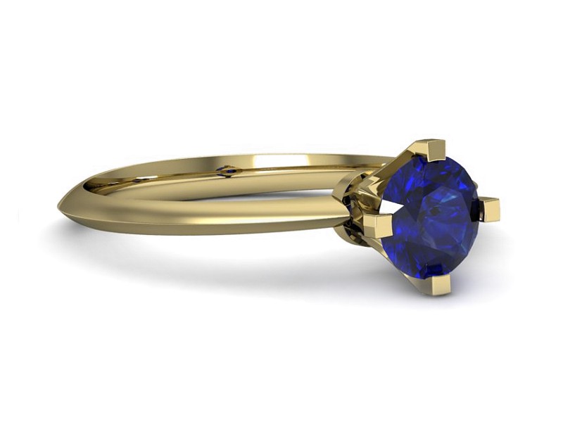 Pierścionek z szafirem żółte i białe złoto - 541bzbszc — zdjęcie 2
